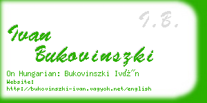ivan bukovinszki business card